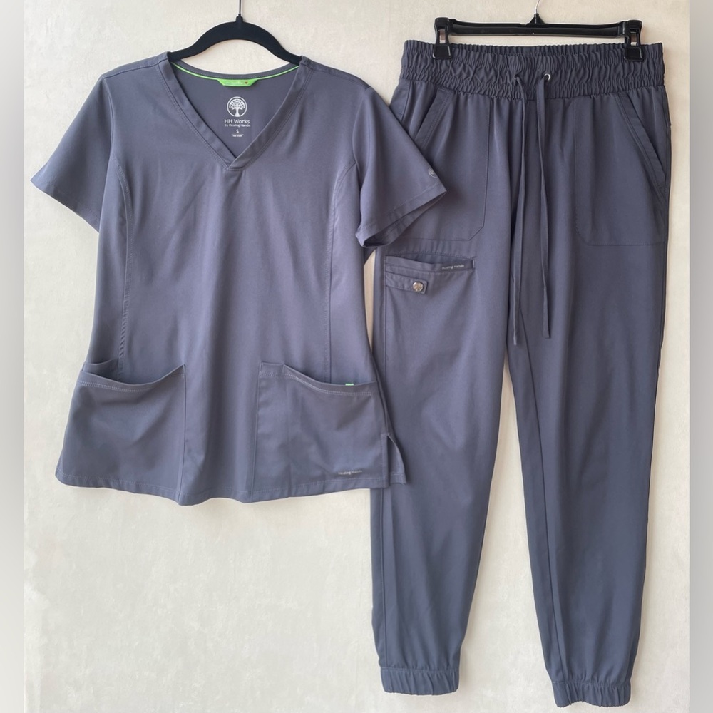 HH Works Healing Hands Women’s Charcoal Gray Scrubs